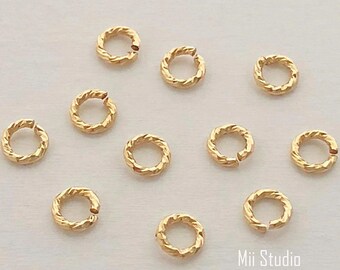 14k gold filled 4mm Sparkle Biegering Offen 30 Stück 50 Stück R18g