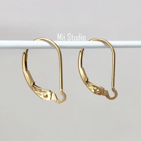 14K Gold Filled Interchangeable Lever Back Earring Findings 2 Pairs