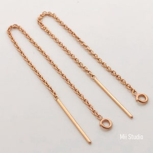 Enfile-oreilles pour chaîne forçat en gold filled ROSE ROSE 14 carats E13rg