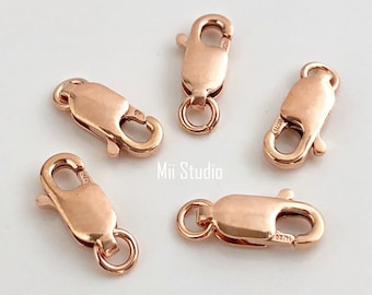 10mm 14k rose gold filled lobster clasp with loop open jump ring 5pcs F36rg