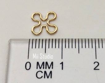 Flower Clover Connector 14K Gold Filled 6pcs 10pcs  R21g