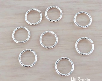 50pcs 100pcs 6mm 925 sterling silver Sparkle Jump Ring Open R20s
