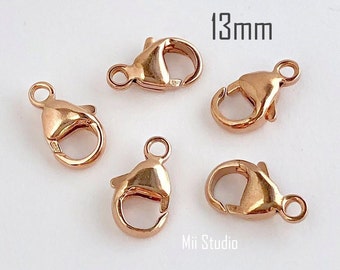 3 Stk 13mm 14k Rose gold filled ovale tropfenförmige Brisuren mit Öse F42rg