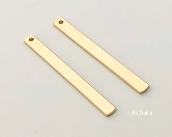 5pcs  2.5mmX25.4mm 14K gold Filledr 1 Hole(0.9mm) Bar C11g
