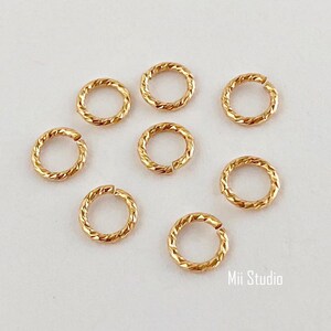 14k gold filled 5mm Sparkle Jump Ring Open 30pcs 50pcs R19g