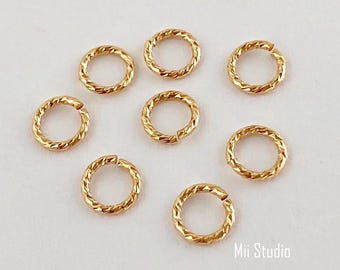14k gold filled 5mm Sparkle Biegering Offen 30 Stück 50 Stück R19g