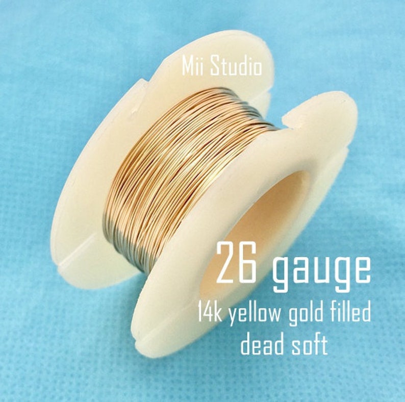 20 gauge Dead soft 14k yellow Gold Filled Round beading wrapping wire 2 feet