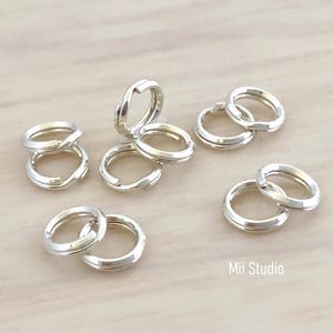 5mm 925 sterling silver split jump ring charm connector 50pcs R15s
