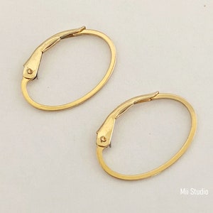 Oval Leverback Ear Wire 14k Gold Filled E86g - Etsy