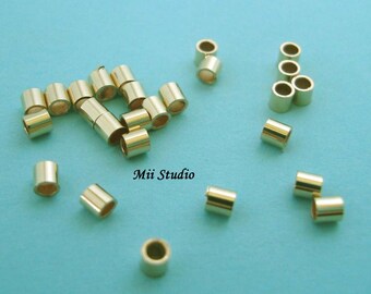 14k gold filled 2x2mm crimp bead tube spacer 100pcs  F06g
