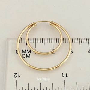 20mm and 30mm Double Endless Hoop 14K Gold Filled Ear Hoop E96g