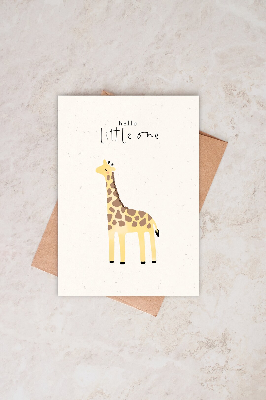 SAFARI Giraffe Baby Card | New Baby Card, New Baby Print, Neutral Baby ...