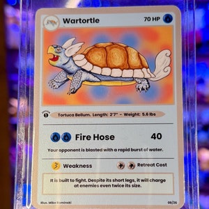 Water Turtle 2 Custom Trading Card Raw or Slabbed
