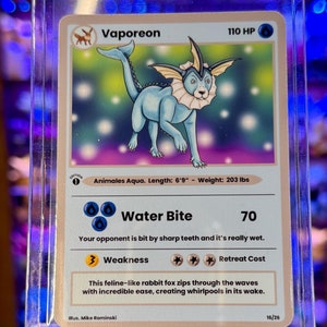 Water Evolution Animal Custom Trading Card Raw or Slabbed