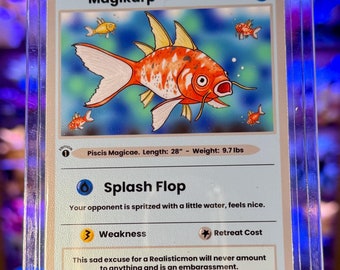 Magic Carp Custom Trading Card Raw or Slabbed