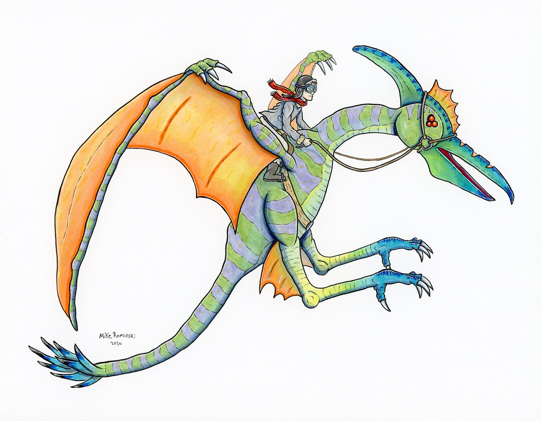 Pterodactyl Rider prints - Etsy