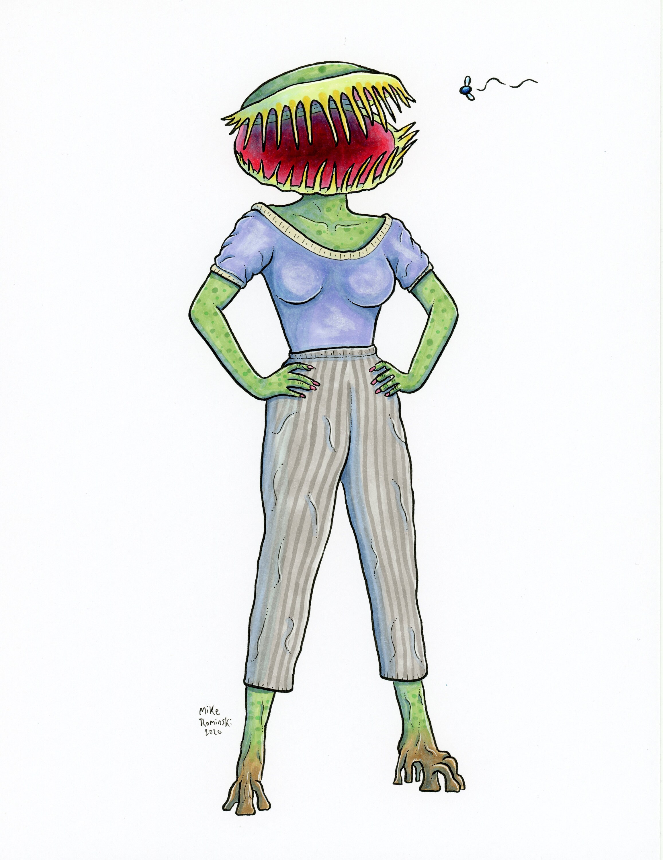 Venus Flytrap Woman Original & Prints Etsy
