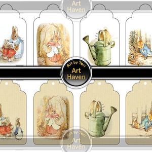 immagine di Peter Rabbit da Tale of Peter Rabbit, download istantaneo - fogli di collage digitale - carta - invito