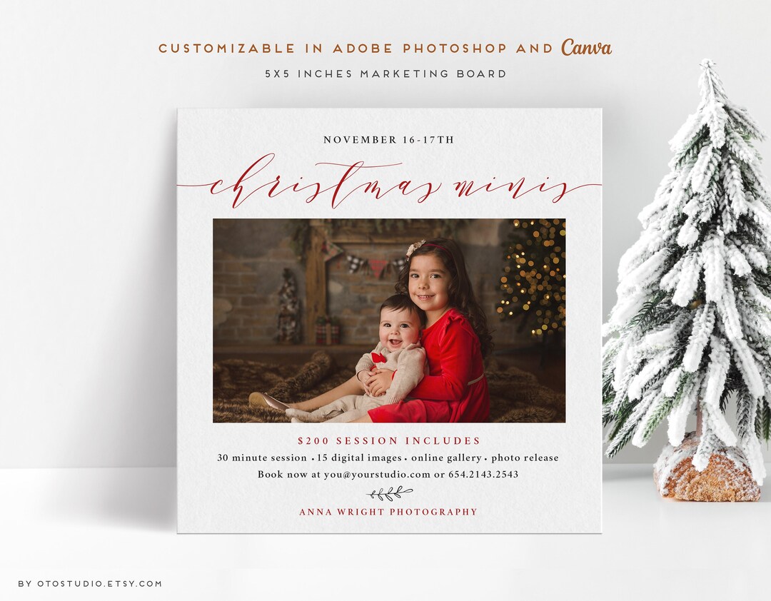 Christmas Minis Template Holiday Mini Session Instagram Photography ...