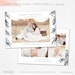 Christmas Card Template - Watercolor Merry Christmas Holiday Horizontal Photo Card - Photoshop template 5x7 flat card - CC149 