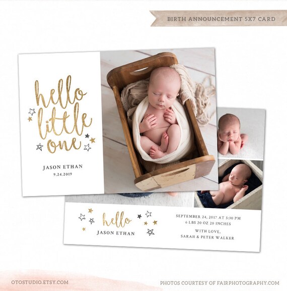 Modele De Faire Part De Naissance Modele De Nouveau Ne Etsy