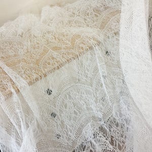 3 METER PIECE Bridal Chantilly Lace Fabric, Lingerie Lace, Eyelash ...