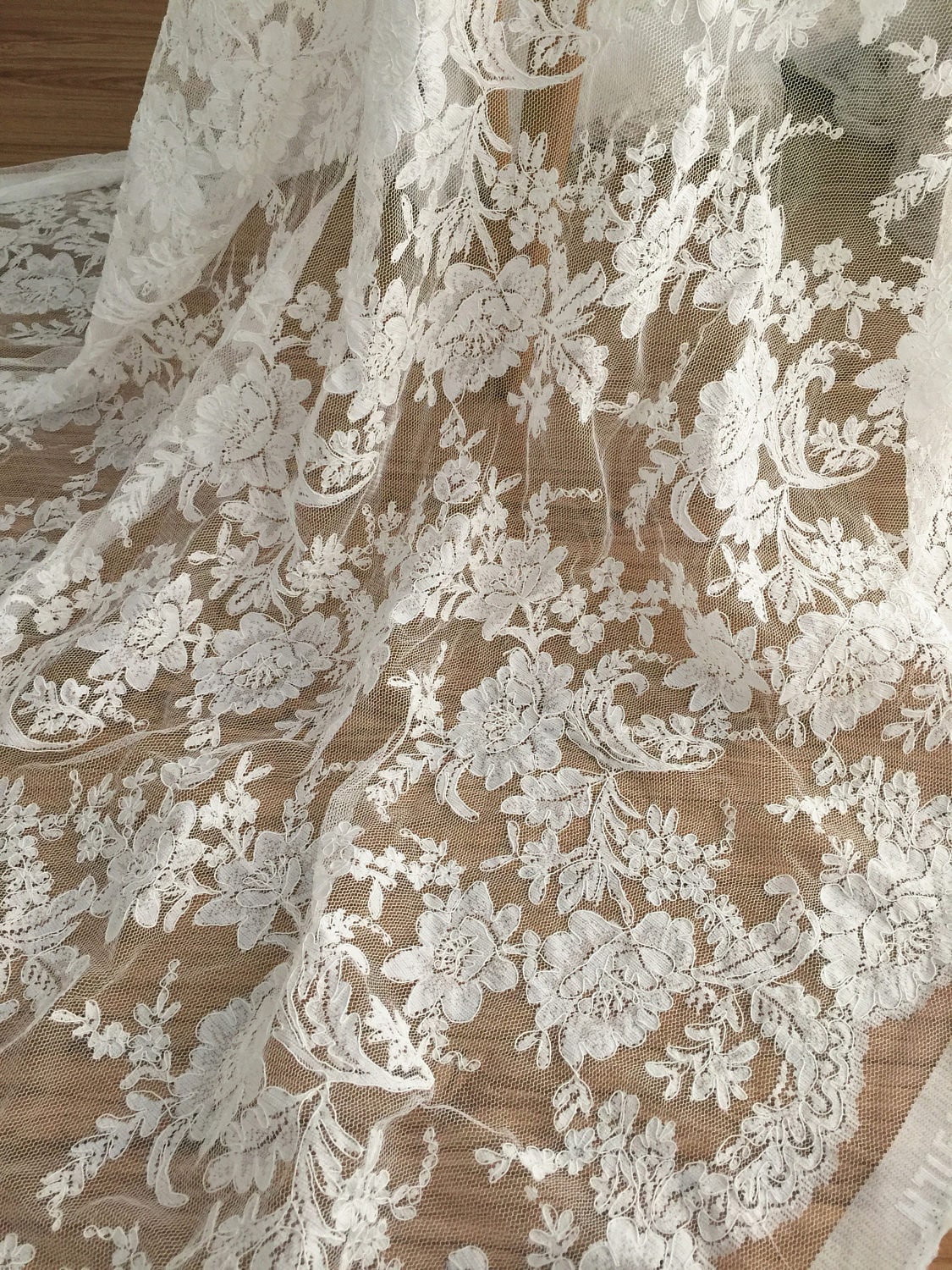 Ivory Lace Fabric -  Canada