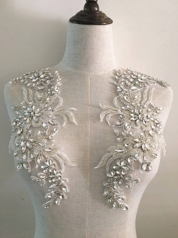 knee length dresses for ladies Beaded Lace Applique Tulle Mermaid Wedding Dress – OneWedDress