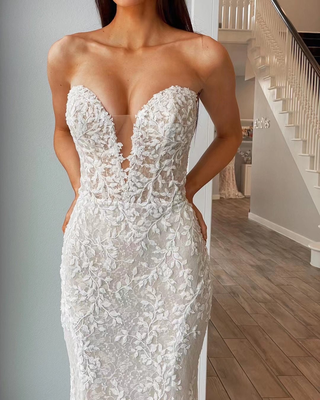 1 Yard Laser Cut Flower Wedding Lace Embroidery Floral Offwhite Drape Lace Fabric for Bridal