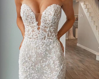 1 Yard Laser Cut Flower  Wedding Lace Embroidery Floral Off-White Drape Lace Fabric for Bridal Gown Dress Train Wedding Veils