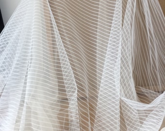 exquisite stripe soft tulle lace fabric for bridal gown lining