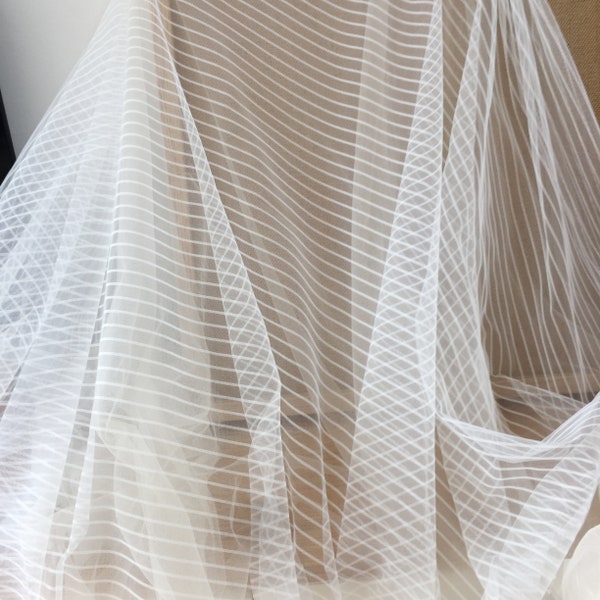 exquisite stripe soft tulle lace fabric for bridal gown lining