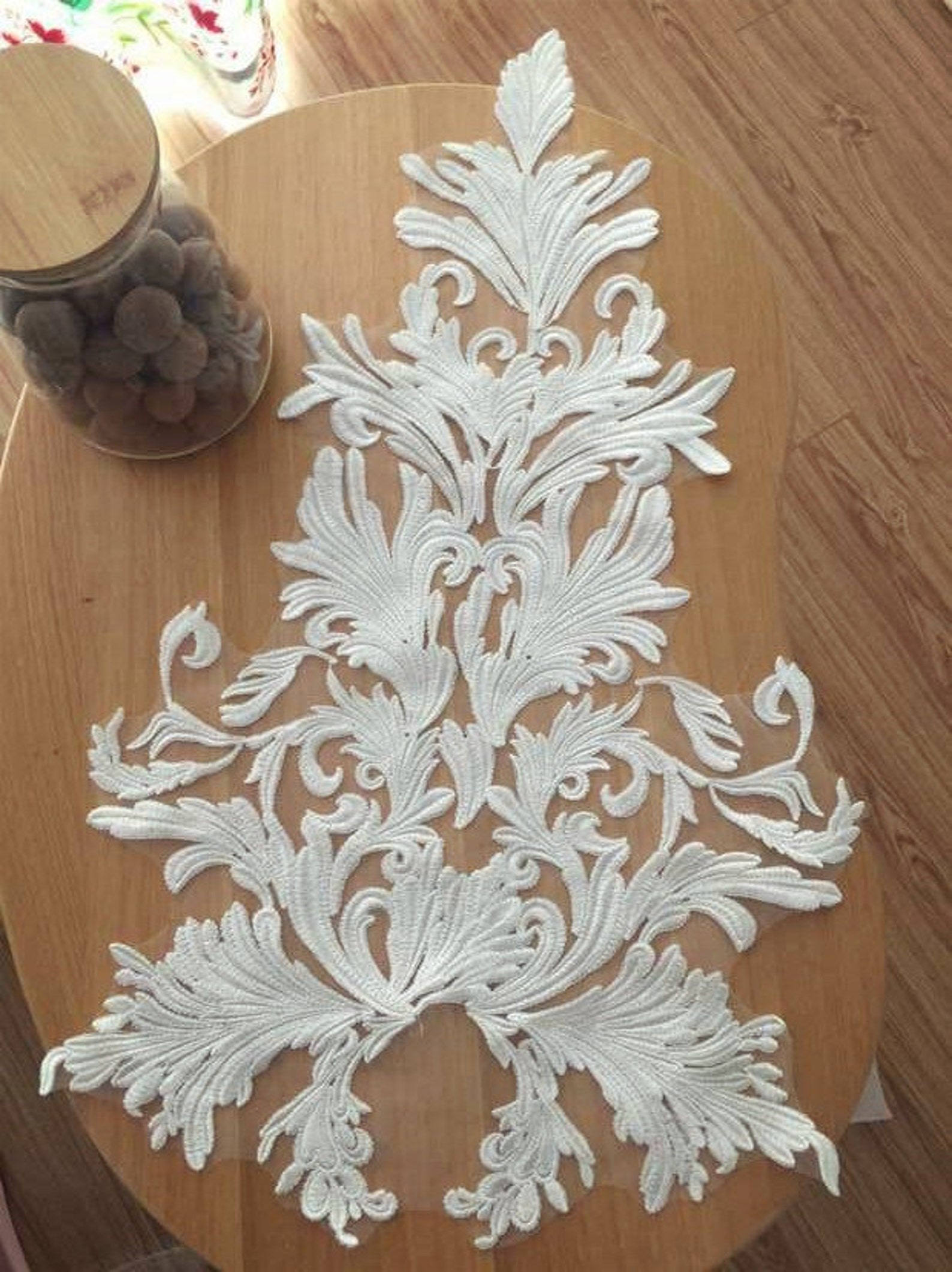 Wedding Bridal Lace Applique Bridal Veil Applique Venice Etsy