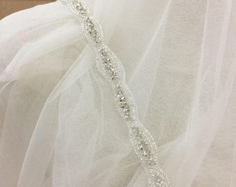 Fin strass cristal perles dentelle pour ceinture de mariage, ceinture, bretelles robe de mariage, ceinture de demoiselles d’honneur, bandeau strass