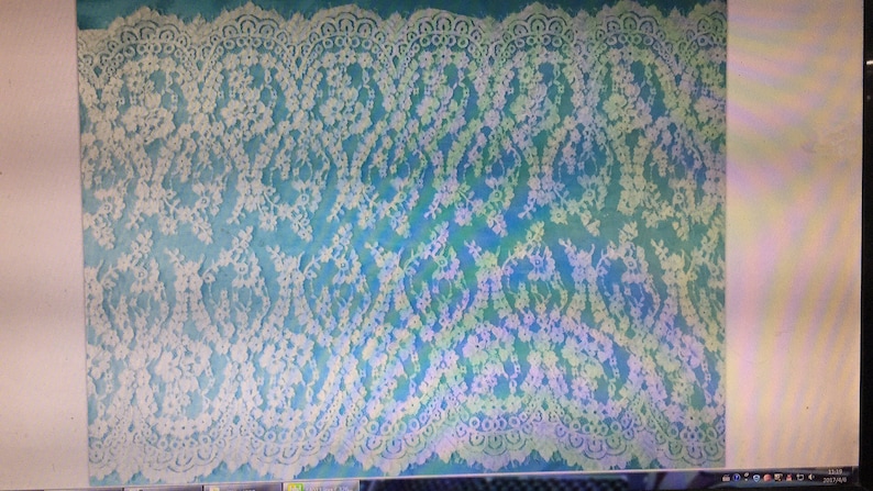 Cord Floral Fabric Bridal Gown Lace Fabric for Wedding Gown Bridal Shrug 3 yards Beautiful Alencon Lace Fabric in Ivory