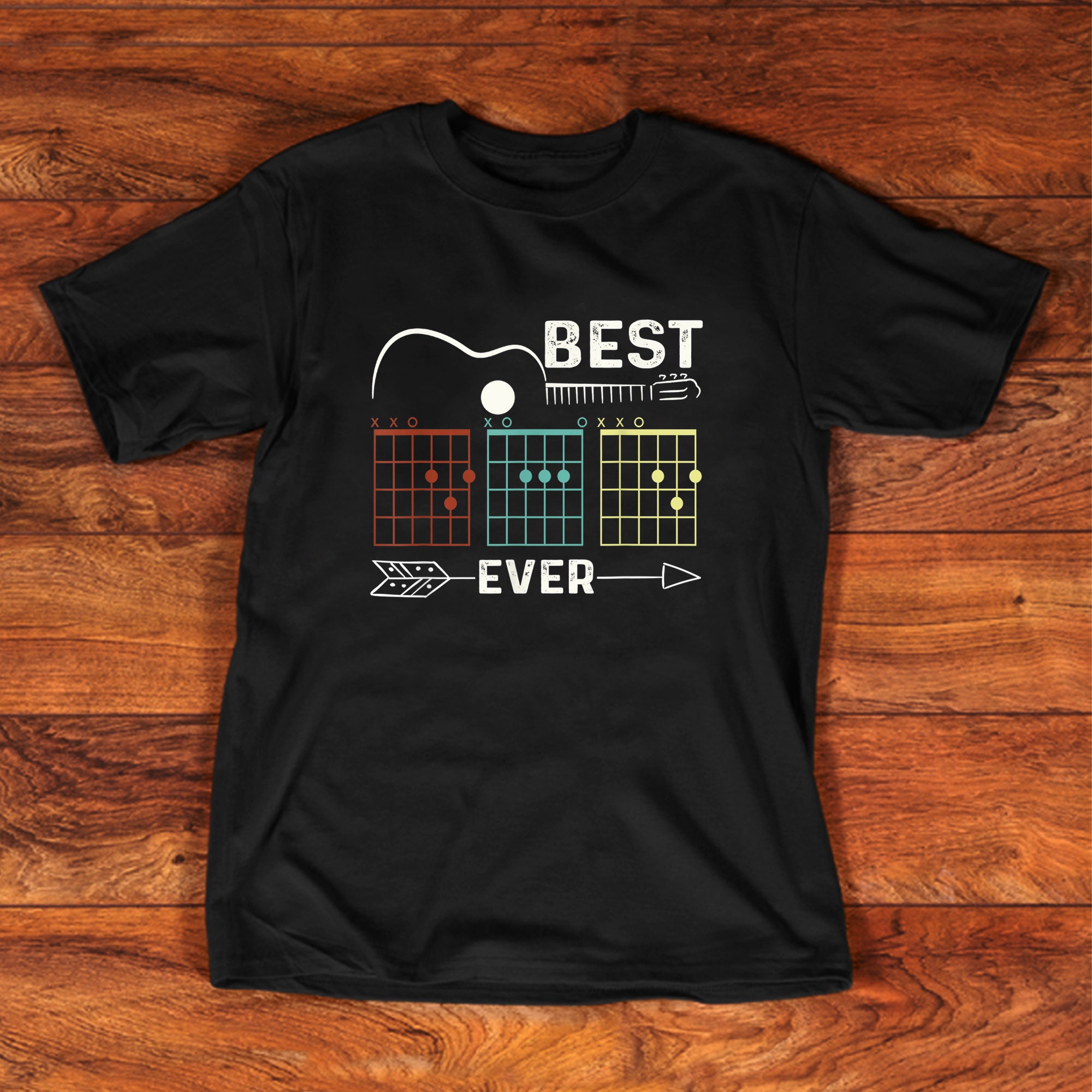 Download Guitarist Best Dad Ever Guitar Dad Chord Rock Playera | Etsy