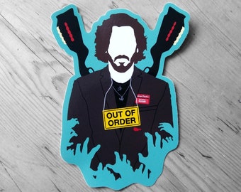 Edgar Wright Vinyl Sticker - Shaun of the Dead, Hot Fuzz, The Worlds End, Cornetto Trilogy - Die Cut Waterproof Gloss Vinyl Sticker