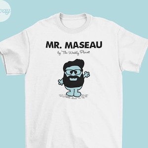 Mr Maseau T-shirt - The Weekly Planet, Podcast, Nick Mason, Mr Sunday Movies, Wikipedia Brown, Planet Broadcasting