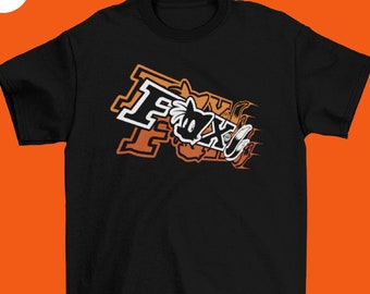 Two Tailed Fox T-shirt - Tails, Miles Prower, Sonic The Hegehog, Fox Racing, Gaming, Video Game, Logo Parody