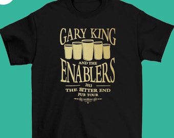 Gary King and the Enablers T-shirt - The Worlds End, Cornetto Trilogy, Golden Mile, Edgar Wright, Simon Pegg, Nick Frost