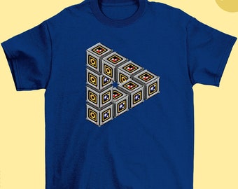 Impossible Power Up Triangle T-shirt - Sonic The Hedgehog, Penrose Triangle, Optical Illusion, Video Game, Gaming