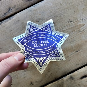 Buy WHOSAIDTHAT Sticker/decal - Do I Feel Lucky? Well, Do Ya, Punk? - Dirty Harry Quote - Water Bottles, Laptops, Phones - Stick On Your Stuff! Online In India