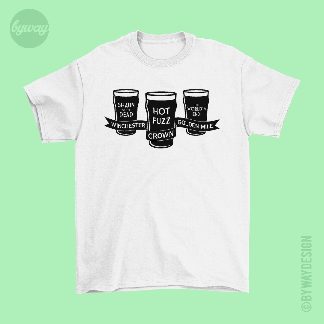 Buy Cornetto Trilogy Pubs T-shirt Shaun of the Dead, Hot Fuzz, the Worlds  End, the Winchester, the Crown, the Golden Mile, Edgar Wright Online in