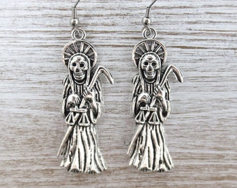 Santa Muerte Earrings ~ Day of the Dead ~ Dia de los Muertos