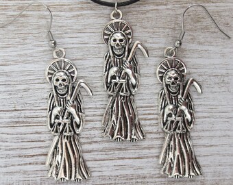 Santa Muerte Earring & Necklace Set
