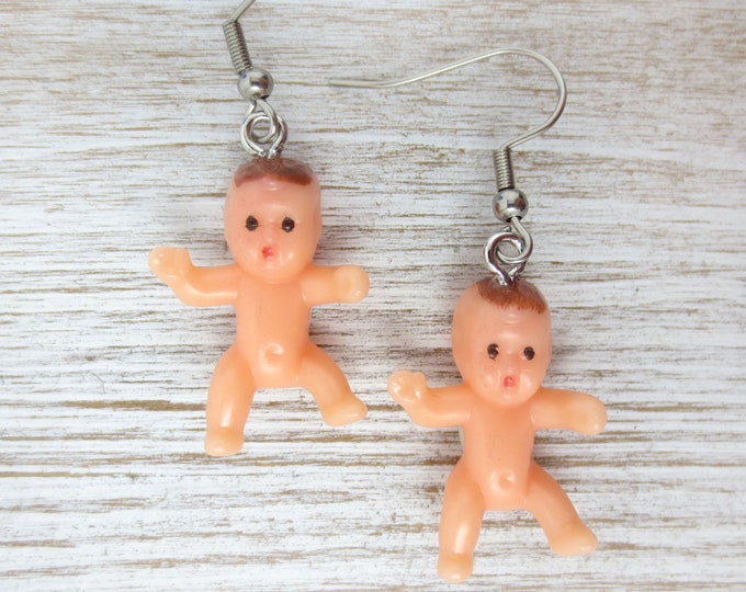 Plastic Baby Earrings Fun Earrings Etsy