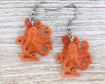 Octopus Earrings: Stainless Steel Ocean Creature Jewelry