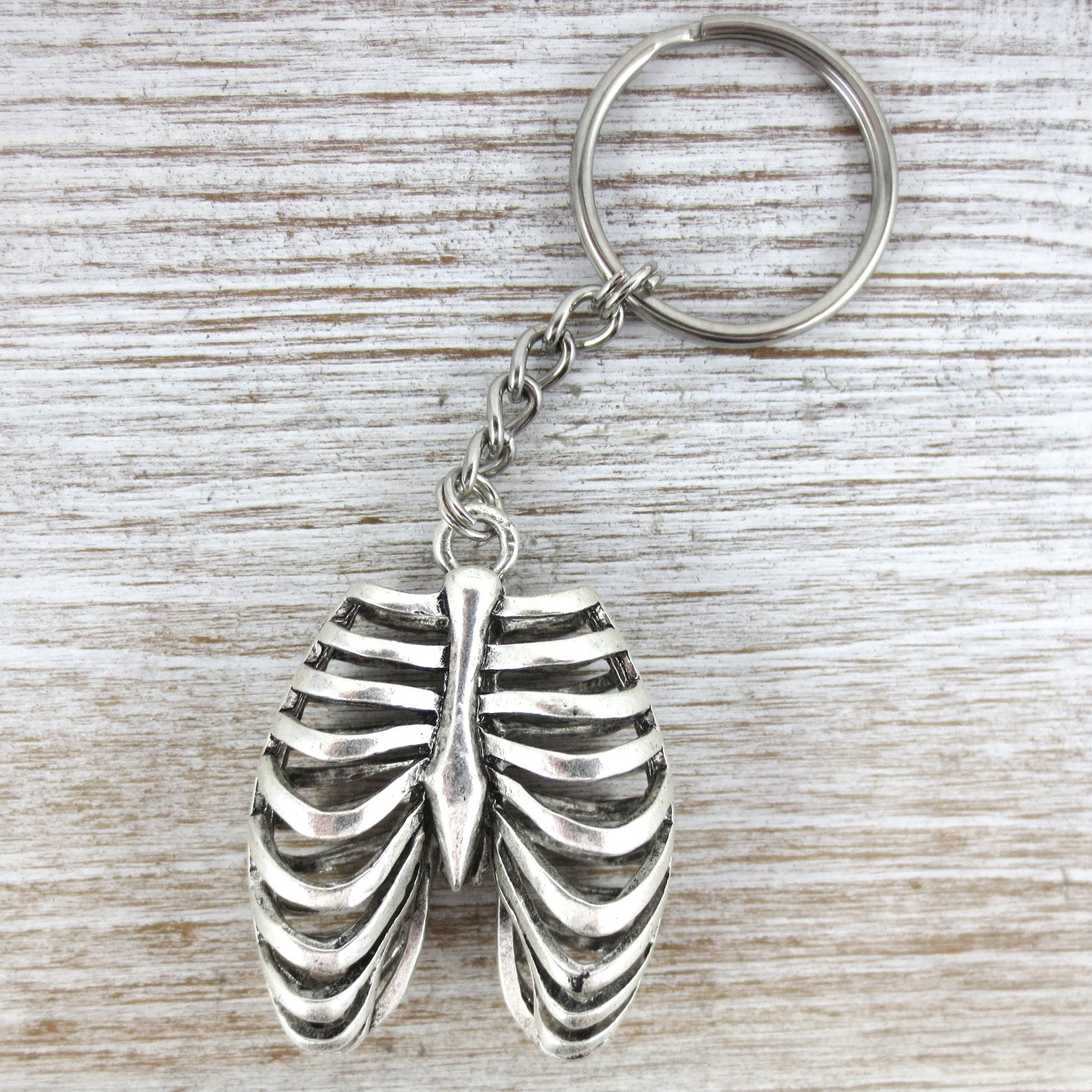 Rib Cage Keychain Anatomy Keychain Ribs Keychain Etsy