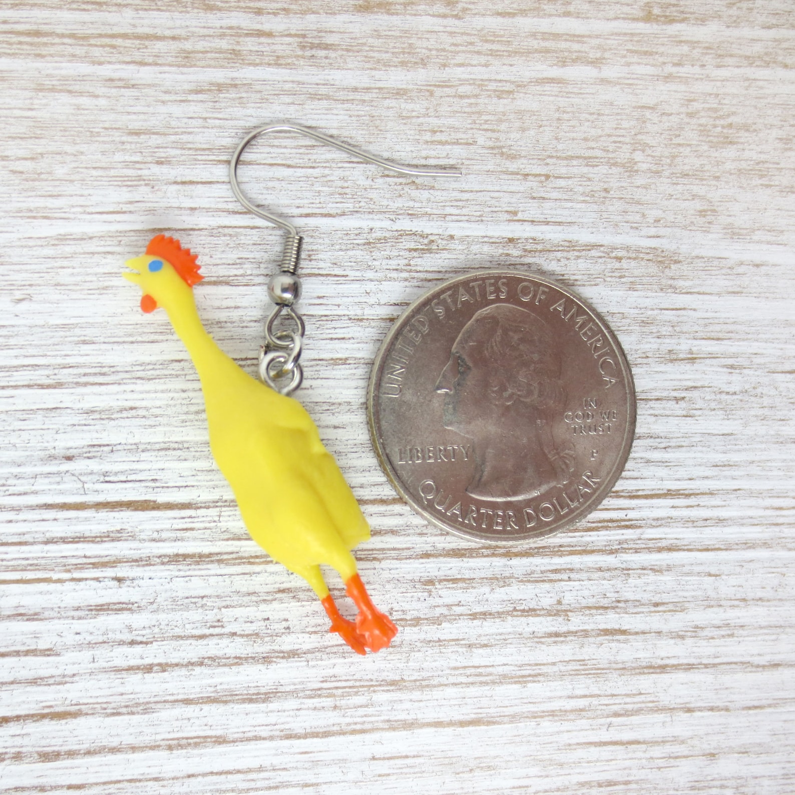 Mini Rubber Chicken Earrings 1980's Style Rubber Etsy
