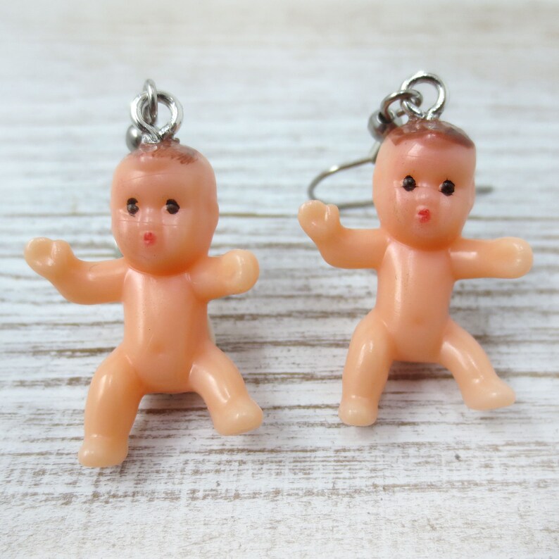 Plastic Baby Earrings Fun Earrings Etsy